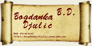 Bogdanka Đulić vizit kartica